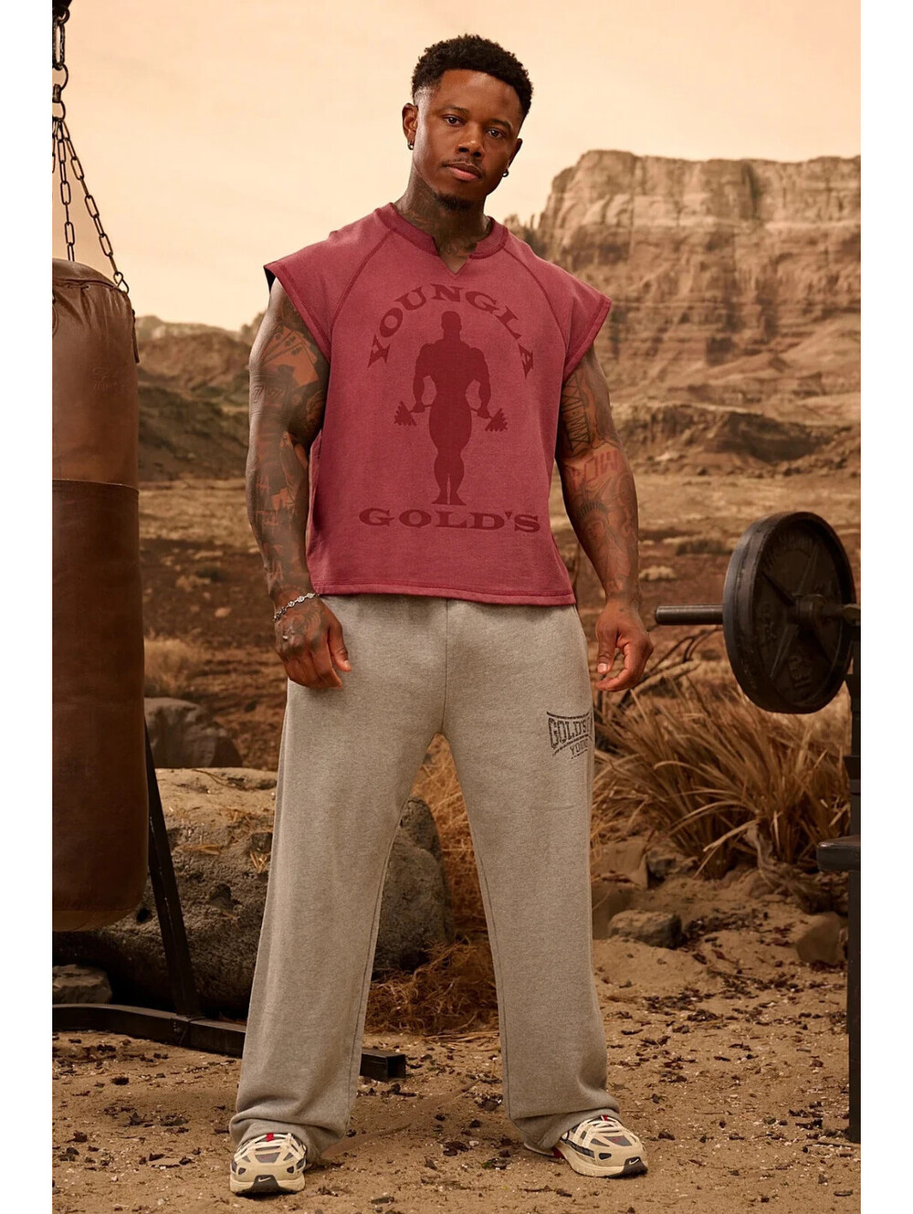 YoungLA- Large- 5097 - Gold's Iron Legacy Shadow Cut-Offs- Sold Out!